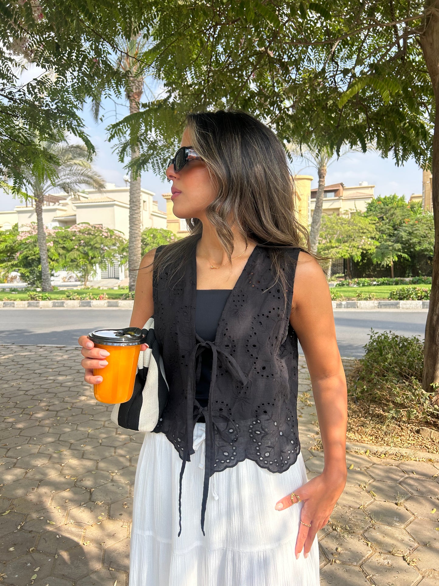 The Embroidered Vest In Black