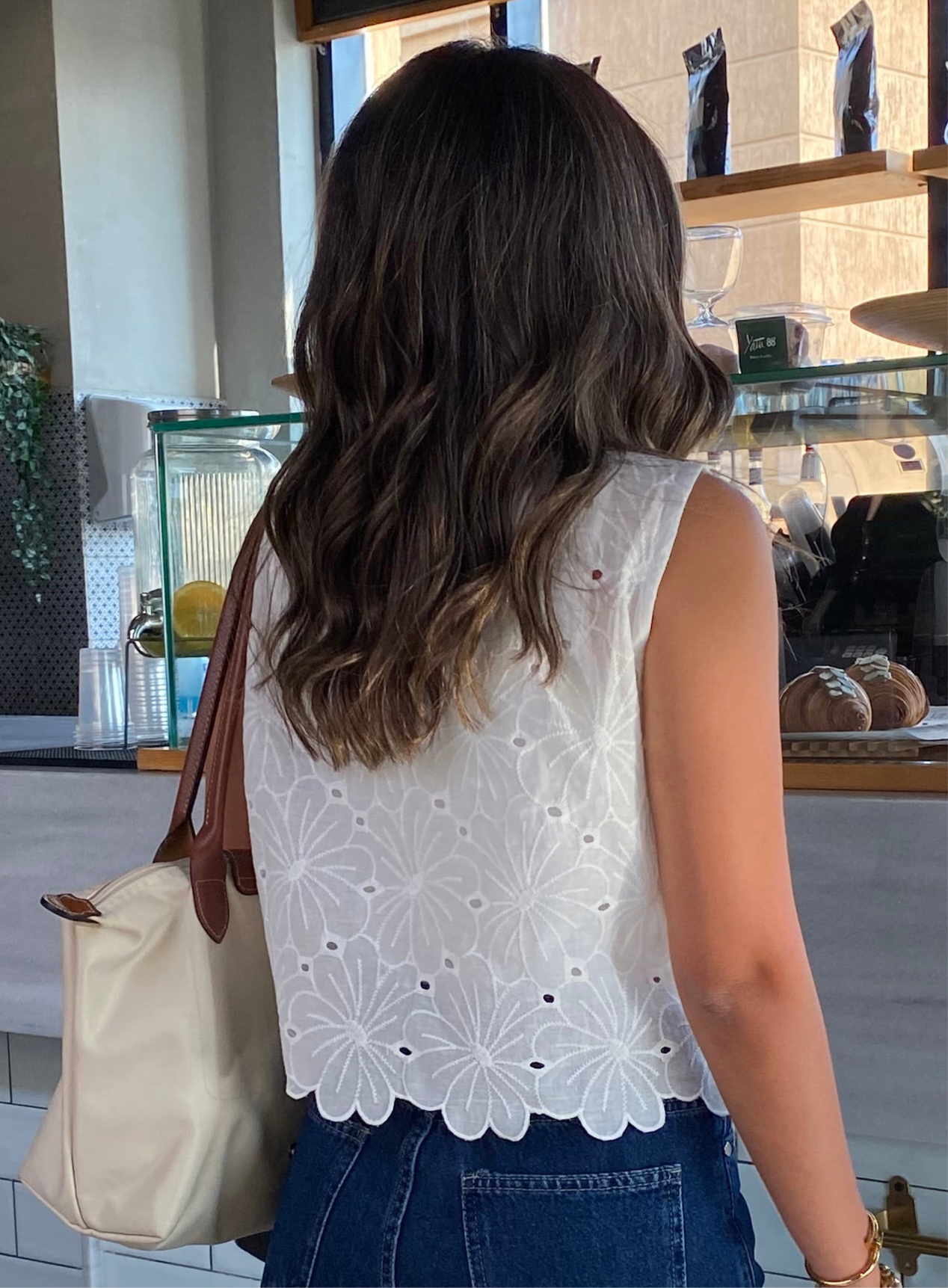 The Embroidered Vest In White