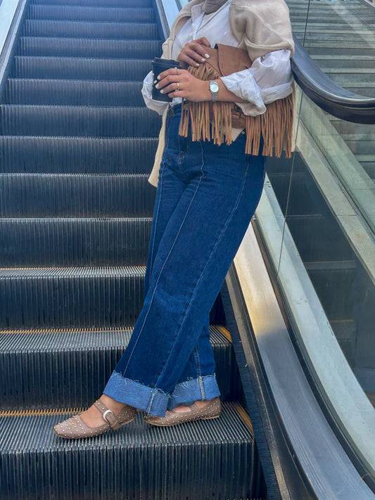 the NOT-SO-LONG denim pants in Dark Blue