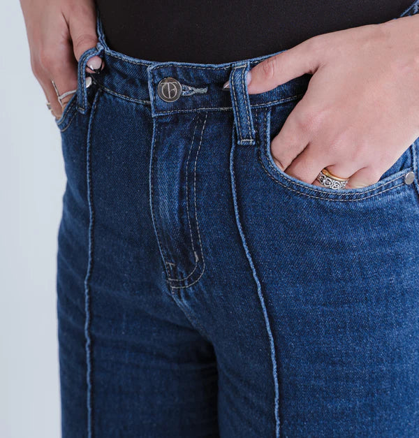 the NOT-SO-LONG denim pants in Dark Blue