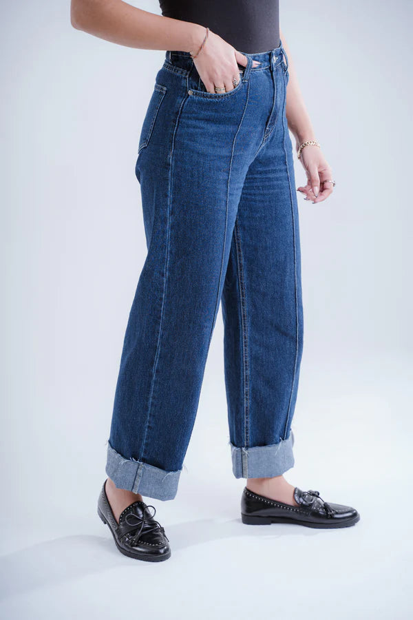 the NOT-SO-LONG denim pants in Dark Blue